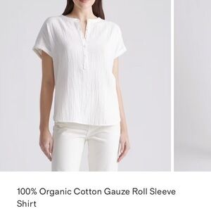 Quince White Organic Cotton Blouse